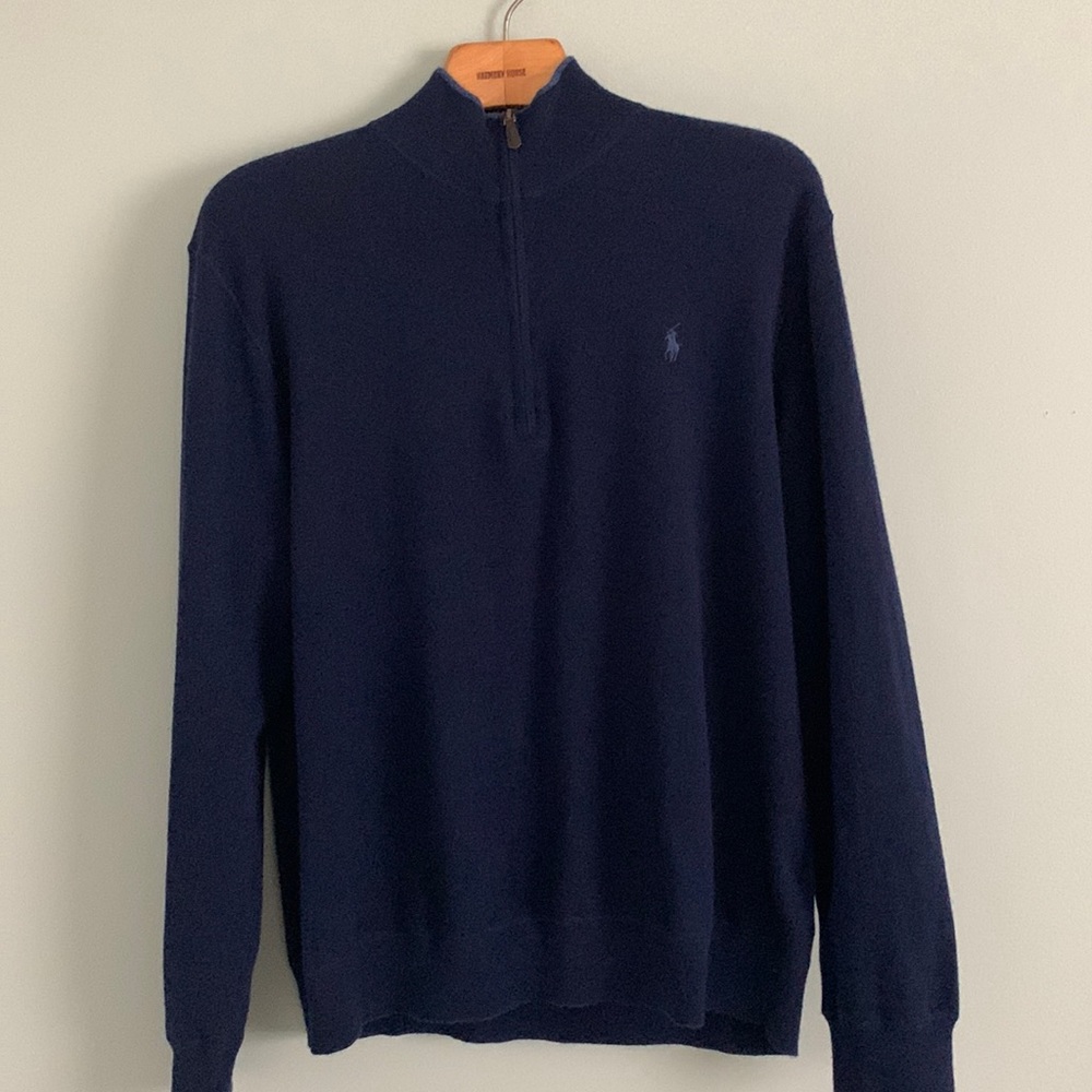 NWT Ralph Lauren 1/4 zip 100% cashmere sweater XL tall